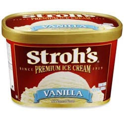 Stroh's Vanilla Ice Cream 48 oz