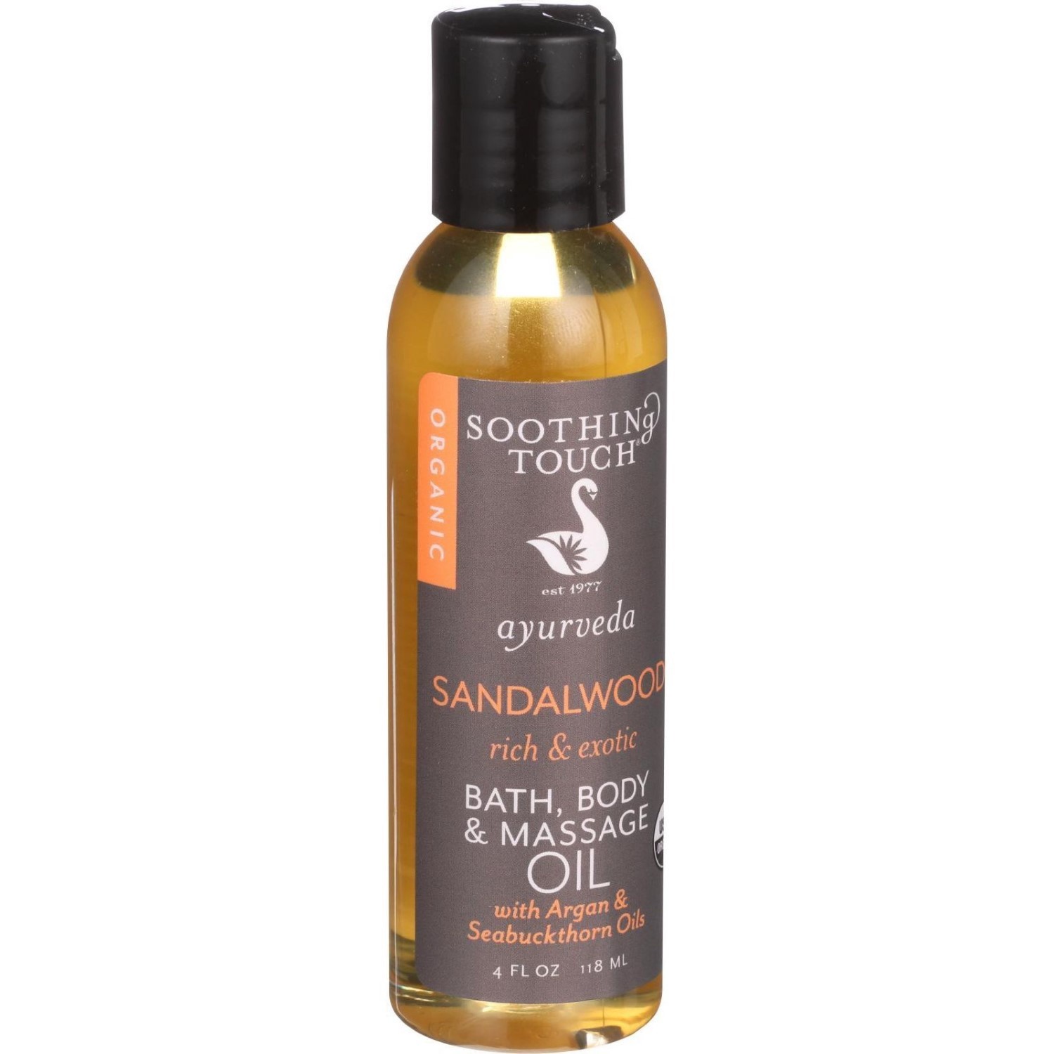 slide 1 of 1, Soothing Touch Sandalwood Massage Body Oil, 4 fl oz