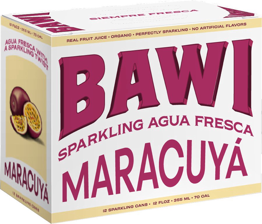 slide 1 of 1, Bawi Passionfruit Sparkling Agua Fresca 12 oz Cans, 12 ct