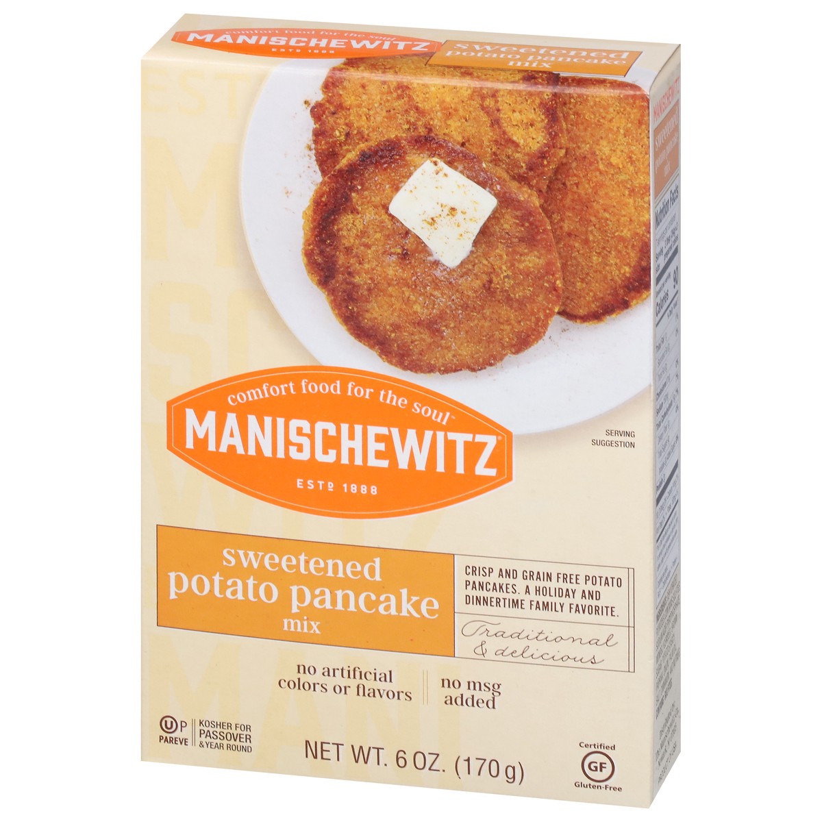 slide 9 of 9, Manischewitz Sweetened Potato Pancake Mix 6 oz, 6 oz