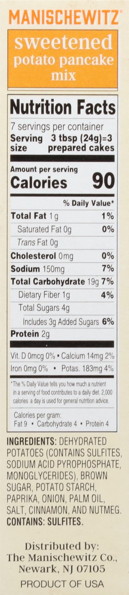 slide 6 of 9, Manischewitz Sweetened Potato Pancake Mix 6 oz, 6 oz