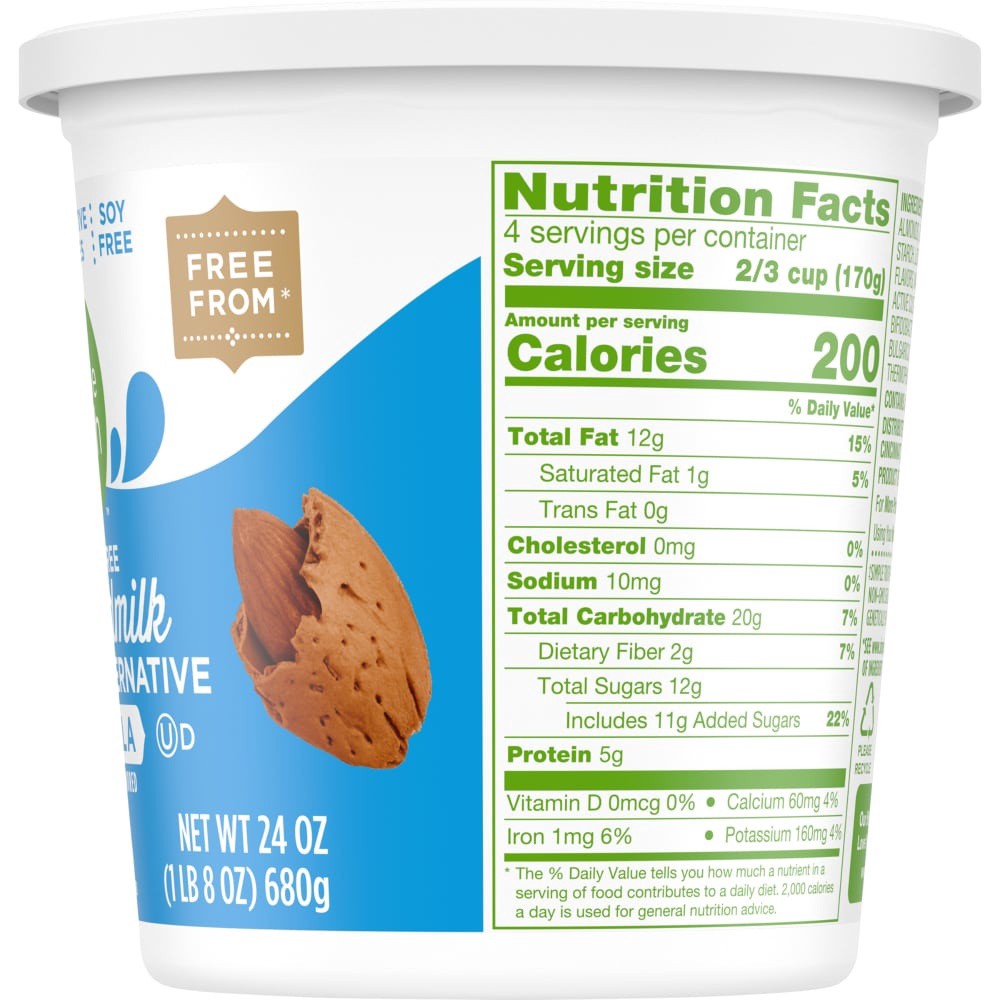 slide 2 of 5, Simple Truth Dairy-Free Vanilla Almond Milk Yogurt, 24 oz