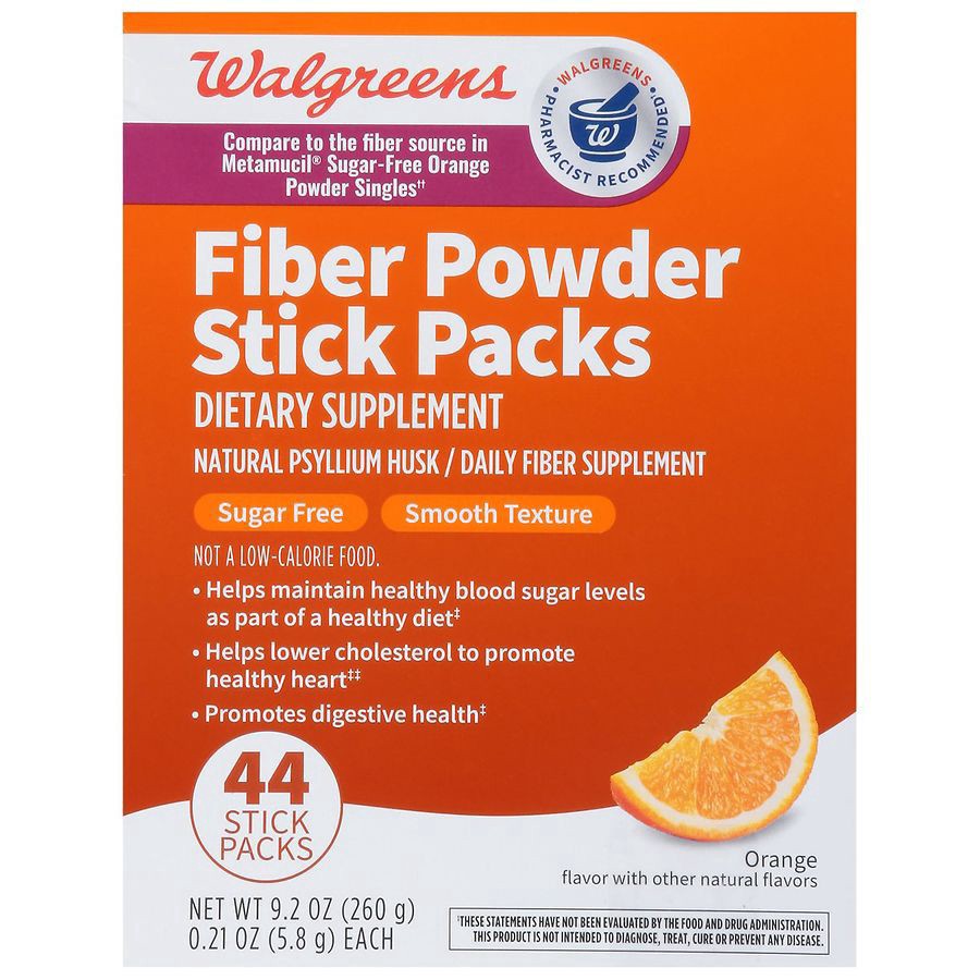 slide 1 of 4, Walgreens Fiber Powder Stick Packs, 44 ct