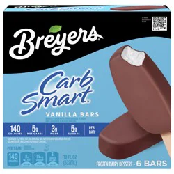 Breyers CarbSmart™ Frozen Dairy Dessert Vanilla Bars, 6 ct
