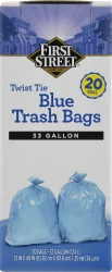 Fs Twist Tie Blue Trash Bags