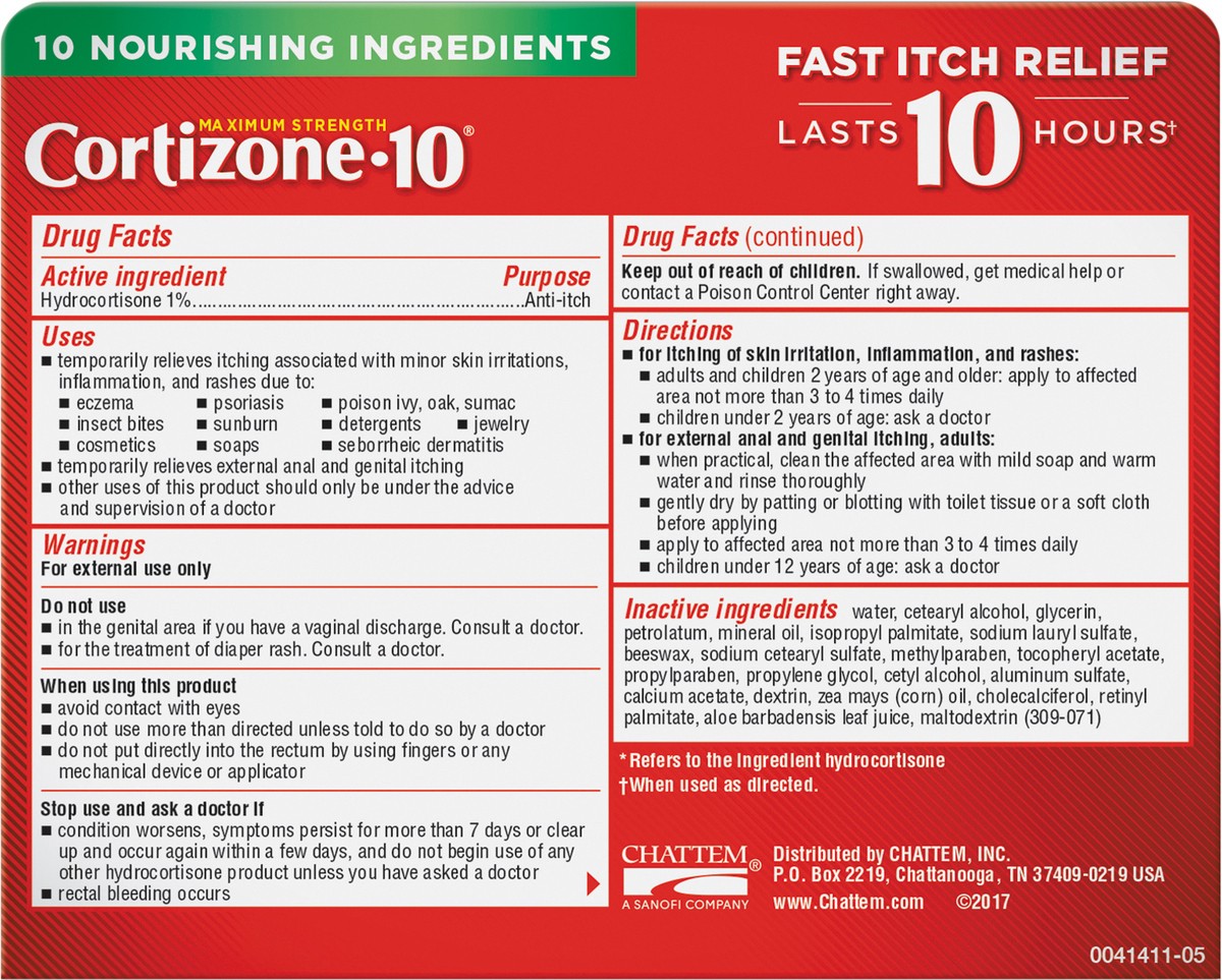 slide 3 of 7, Cortizone-10 Cortizone 10 Plus Ultra Moisturizing Anti Itch Cream (1 Oz), 1 oz