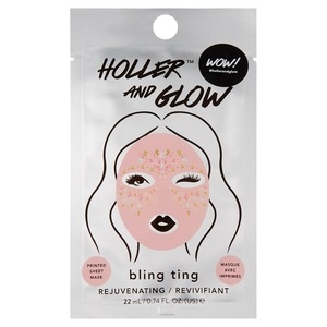 slide 1 of 1, Holler And Glow Bling Ting Rejuvenating Sheet Mask, 0.74 oz