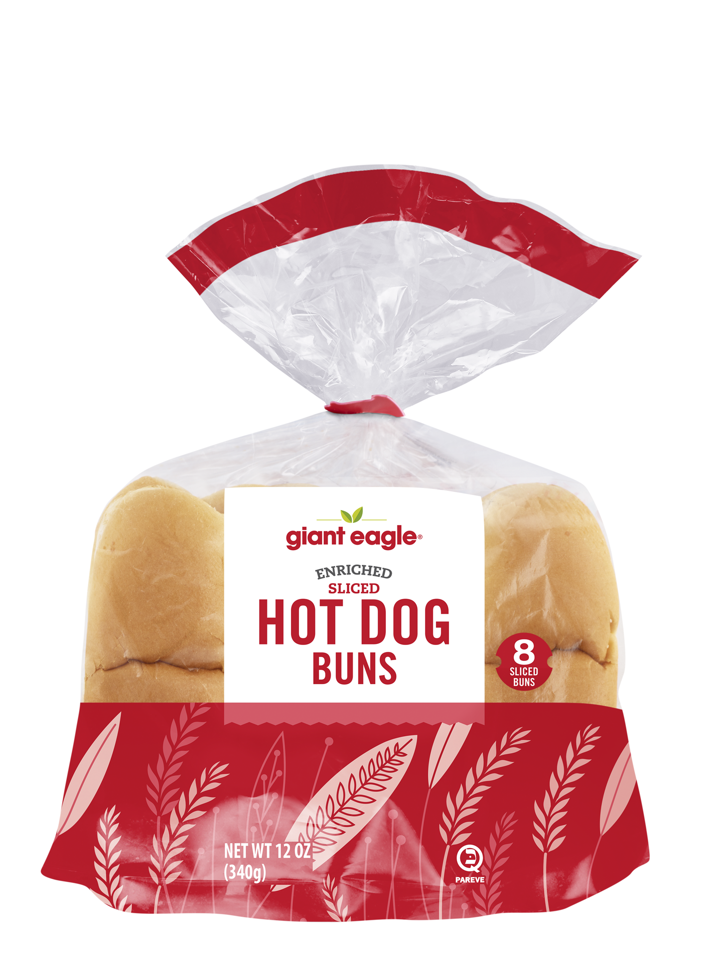 slide 1 of 1, Giant Eagle Enriched Hot Dog Buns, Sliced, 12 oz