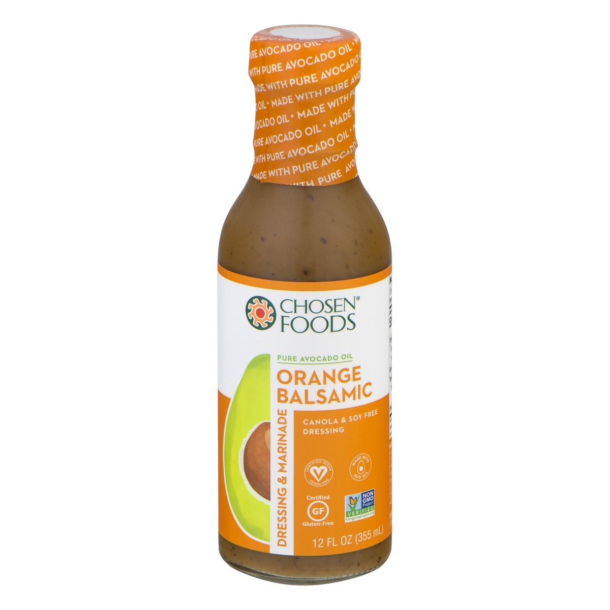 slide 1 of 1, Chosen Foods Orange Balsamic Dressing, 12 fl oz