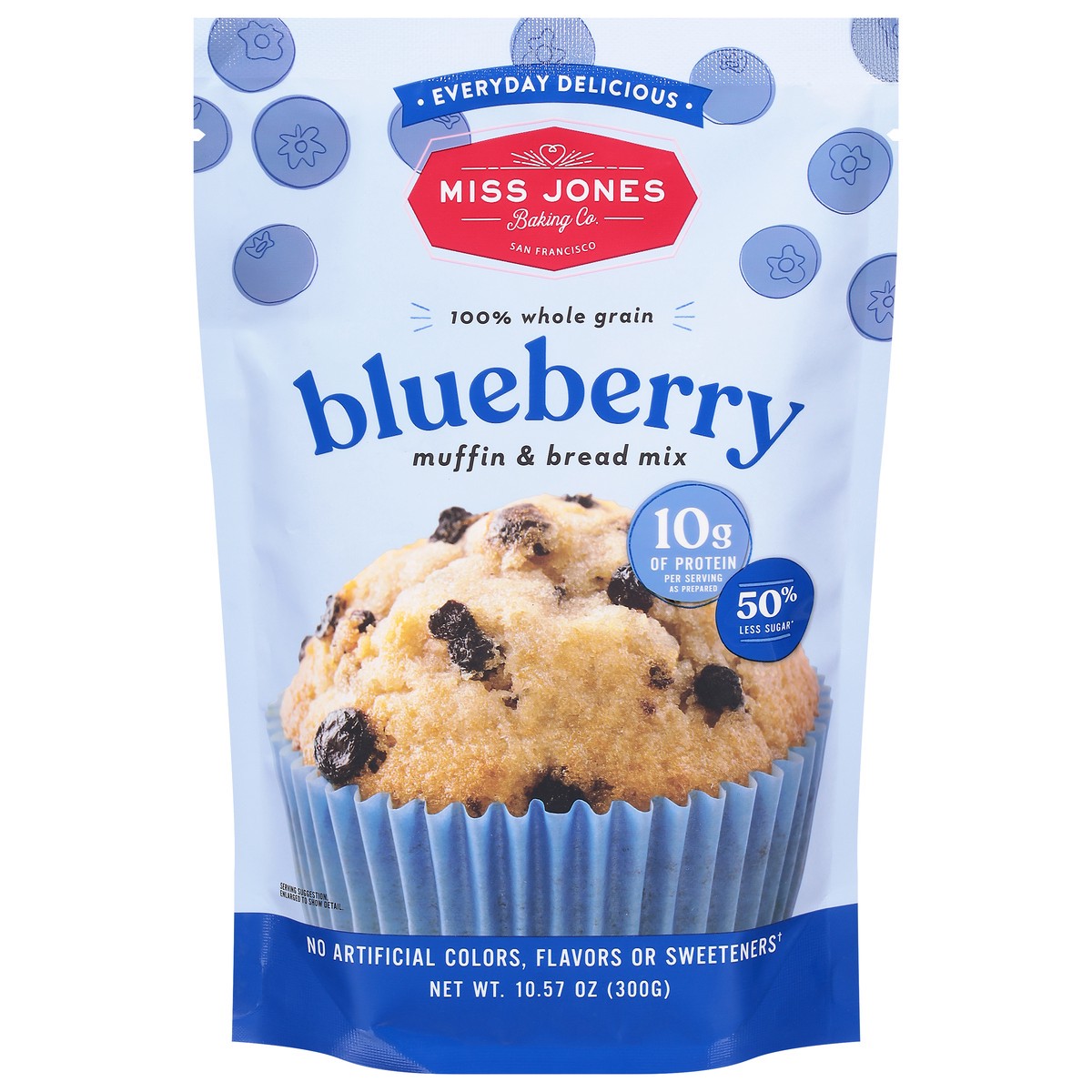 slide 5 of 13, Miss Jones Baking Co. Blueberry Muffin & Bread Mix 10.57 oz, 1 ct