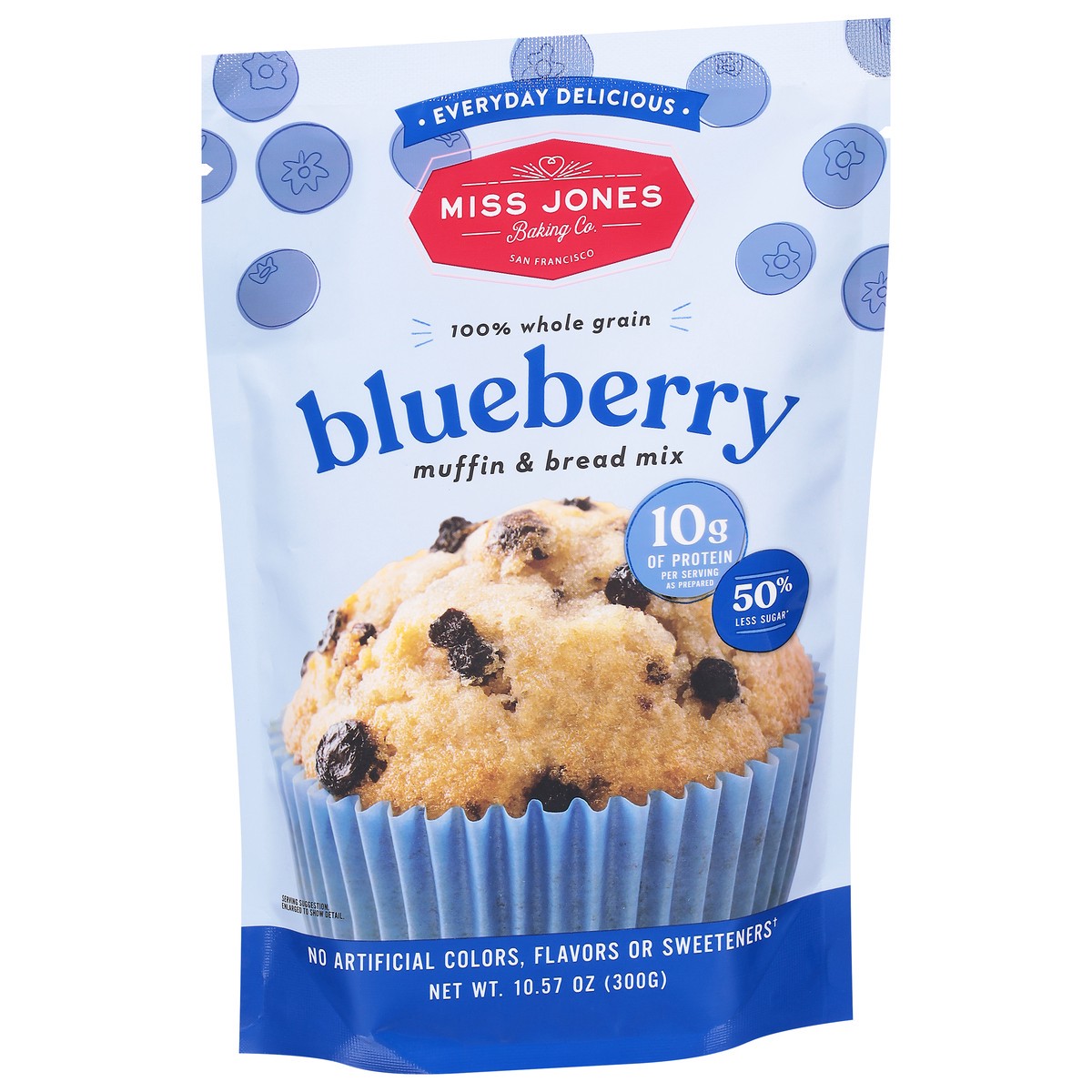 slide 10 of 13, Miss Jones Baking Co. Blueberry Muffin & Bread Mix 10.57 oz, 1 ct
