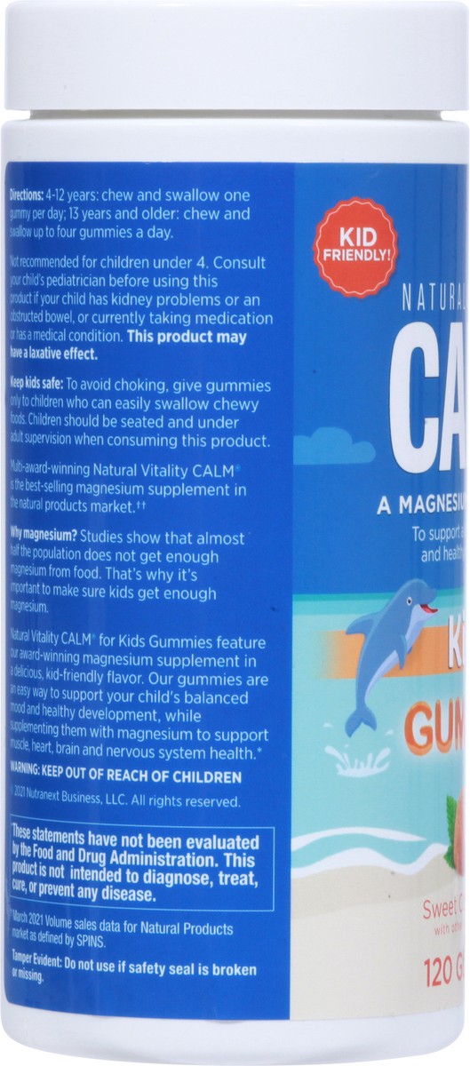 slide 8 of 9, Calm Natural Vitality Kids Sweet Citrus Flavor Gummies 120 ea, 1 ct