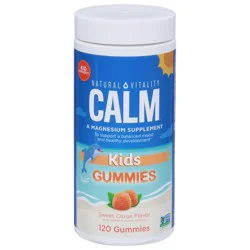 Natural Vitality CALM Kids Sweet Citrus Flavor 120 Ct Gummies