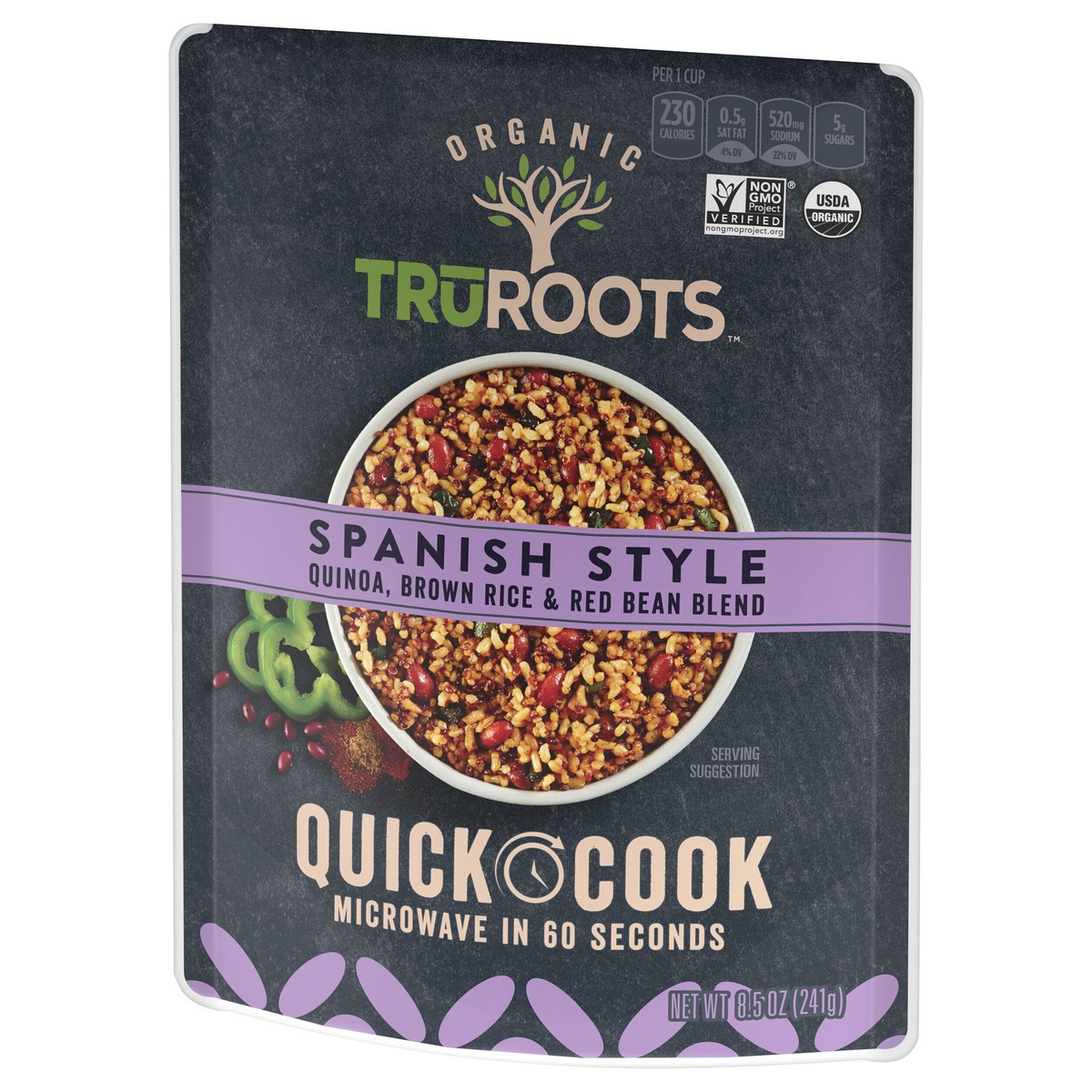 slide 3 of 4, truRoots Organic Quick Cook Spanish Style Quinoa, Brown Rice, and Red Bean Blend, 8.5 Ounces, 8.5 oz