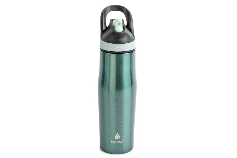 slide 1 of 1, Manna Organics Rezi Thermal Beverage Drinkware - French Blue Sparkle, 24 oz