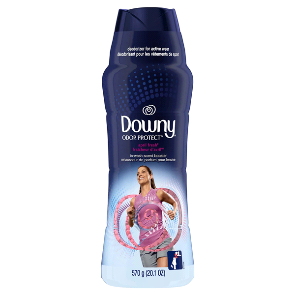 slide 1 of 1, Downy Odor Protect In-Wash Scent Booster Beads, April Fresh, 20.1 oz