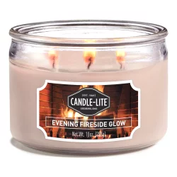 Candle-Lite Scented 3-Wick Candle, Evening Fireside Glow
