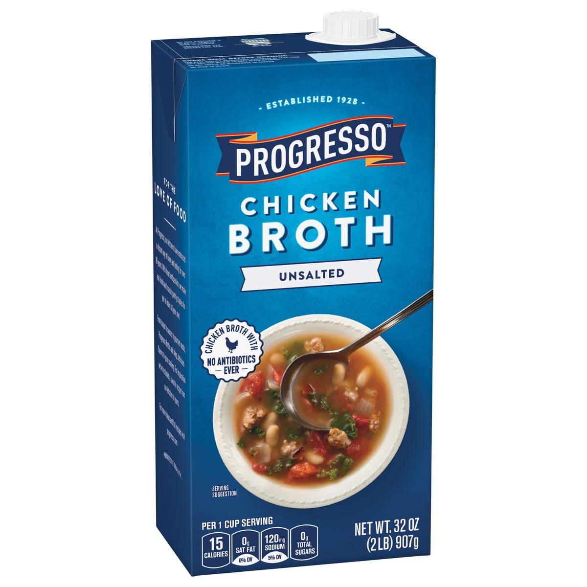 slide 7 of 9, Progresso Unsalted Chicken Broth, Gluten Free, 32 oz., 32 oz