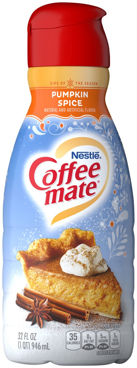 slide 1 of 3, Coffee mate Pumpkin Spice Coffee Creamer - 1qt, 1 qt