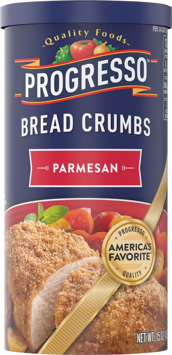 slide 13 of 13, Progresso Quality Foods Parmesan Breadcrumbs, 15 oz., 15 oz