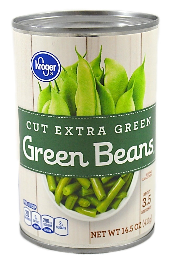 slide 1 of 1, Kroger Cut Extra Green Green Beans, 14.5 oz