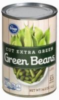 slide 1 of 1, Kroger Cut Extra Green Green Beans, 14.5 oz