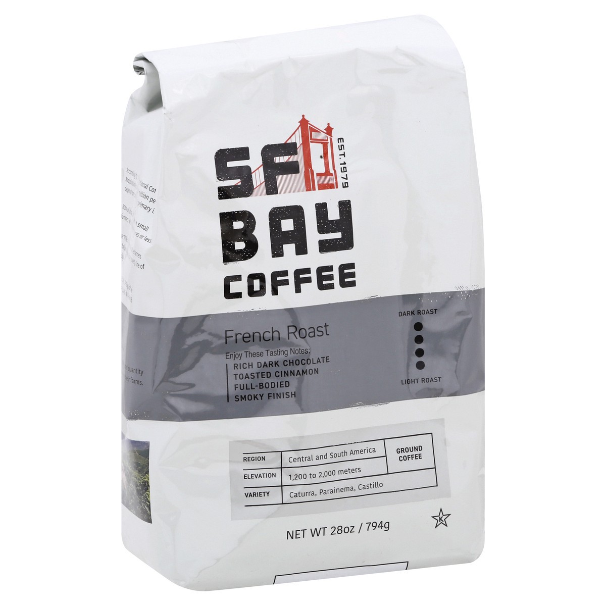 slide 12 of 12, SF Bay Coffee Ground Dark Roast French Roast Coffee - 1.75 lb, 28 oz