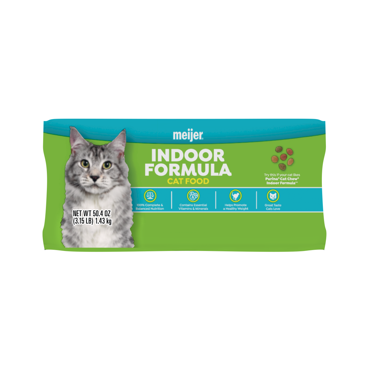 slide 13 of 13, Meijer Main Choice Indoor Formula Dry Cat Food, 3.15 lb