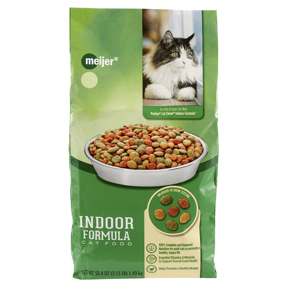slide 1 of 1, Meijer Indoor Formula Dry Cat Food, 3.15 lb