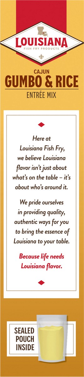 slide 9 of 13, Louisiana Fish Fry Products Cajun Gumbo & Rice Entree Mix 8 oz, 8 oz