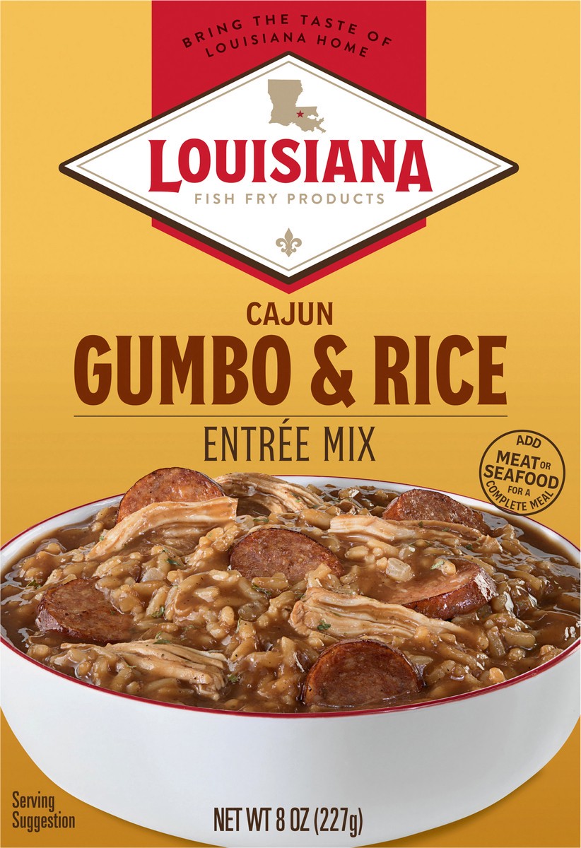 slide 2 of 13, Louisiana Fish Fry Products Cajun Gumbo & Rice Entree Mix 8 oz, 8 oz