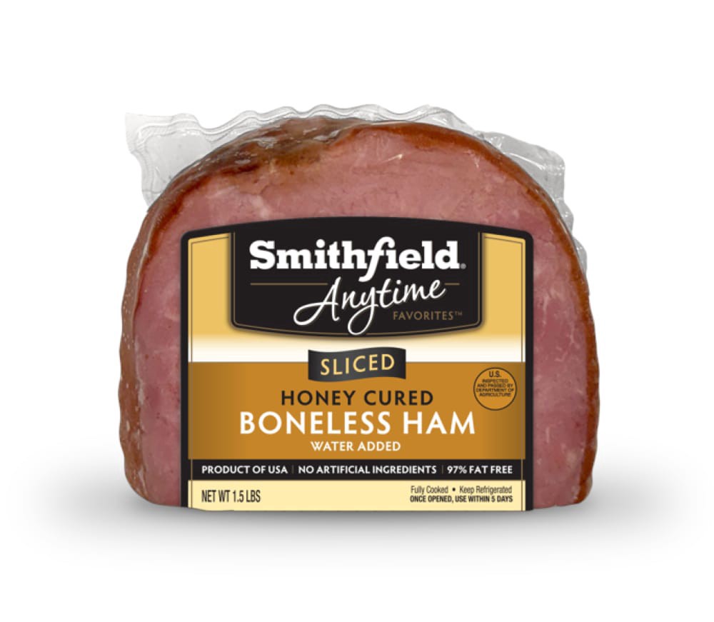 slide 1 of 1, Smithfield Honey Cured Boneless Ham, 1.5 lb