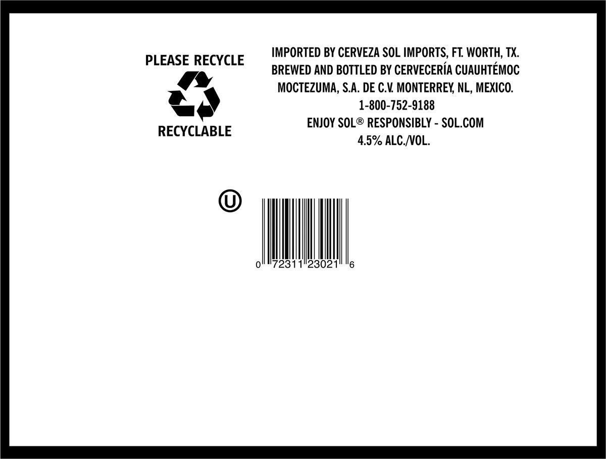 slide 7 of 9, Sol Cerveza, 330 ml