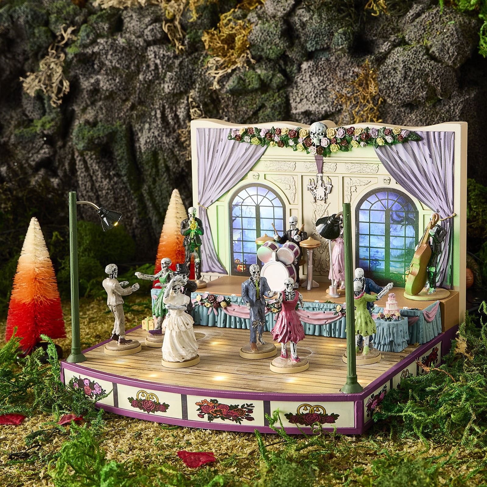 slide 3 of 4, Lemax Spooky Town Wedding Party, 6 in x 7.75 in x 7 in
