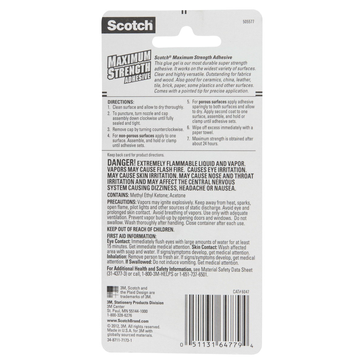 slide 4 of 5, Scotch Maximum Strength Adhesive, 1 oz