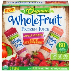 Whole Fruit Organic Frozen Juice, Apple Grape & Apple Strawberry