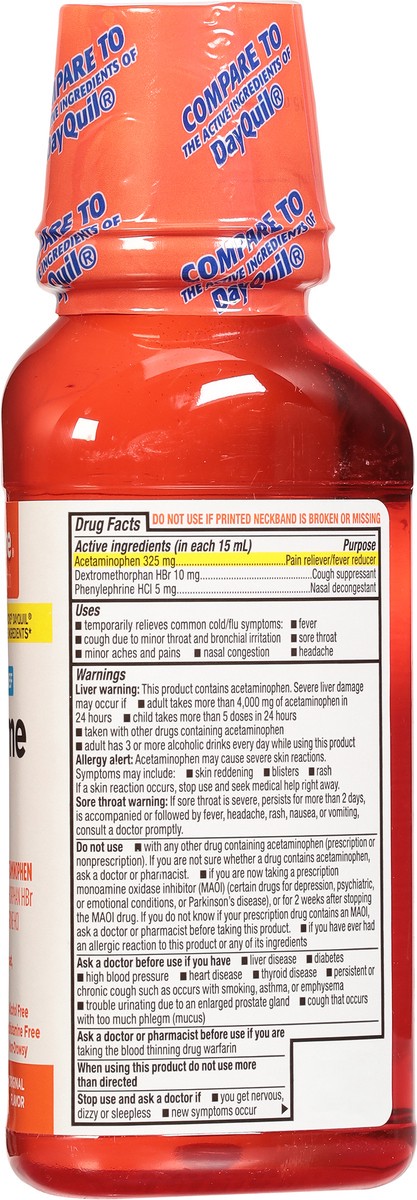 slide 8 of 9, TopCare Health Multi-Symptom Relief Day Time Original Flavor Cold & Flu Relief 12 fl oz, 12 fl oz