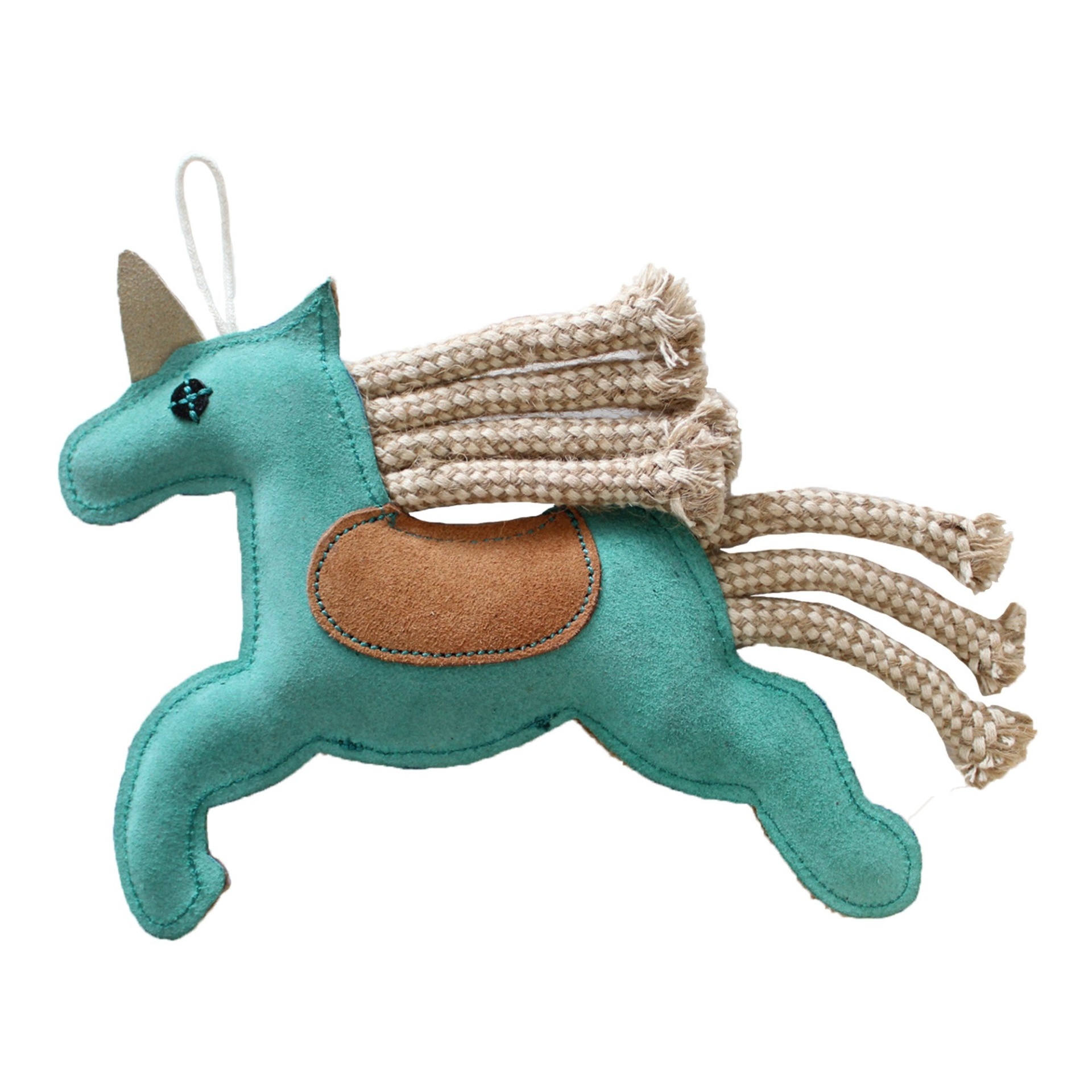 slide 1 of 1, Aussie Naturals Unicorn Flattie Dog Toy, MED