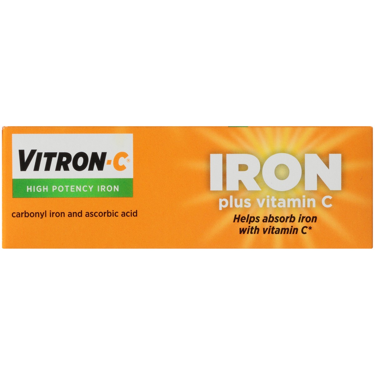 slide 2 of 10, Vitron-C Iron Supplement, Immunity Support Iron Supplements with Vitamin C, Iron Pills for Immune Support, 60 Count, 60 ct