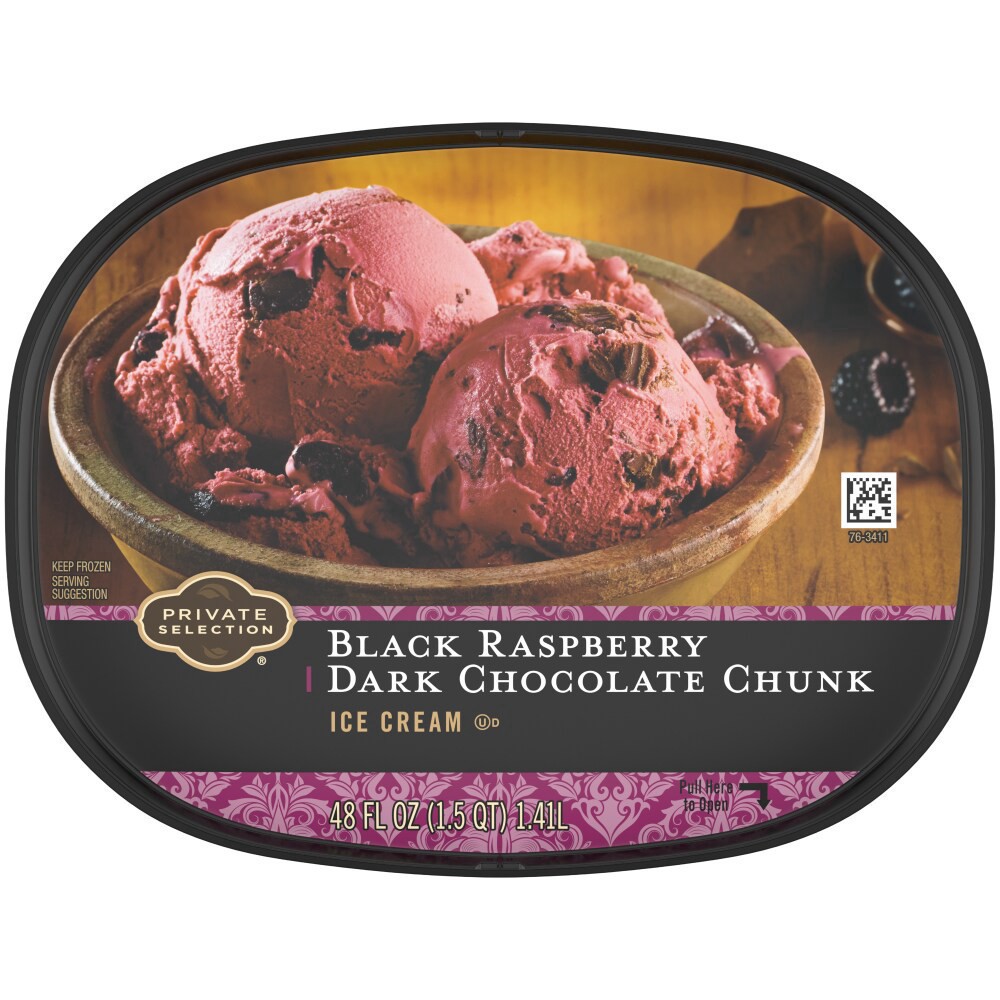 slide 6 of 6, Private Selection Black Raspberry Chocolate Ice Cream, 48 fl oz