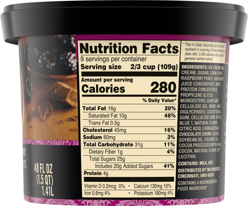 slide 4 of 6, Private Selection Black Raspberry Chocolate Ice Cream, 48 fl oz
