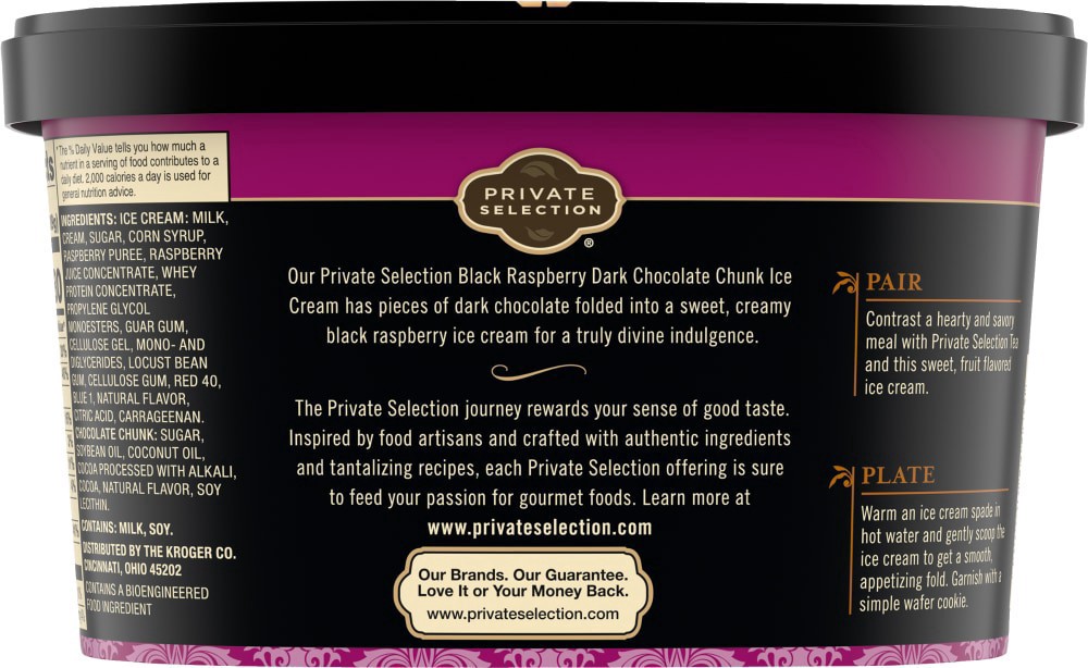 slide 3 of 6, Private Selection Black Raspberry Chocolate Ice Cream, 48 fl oz