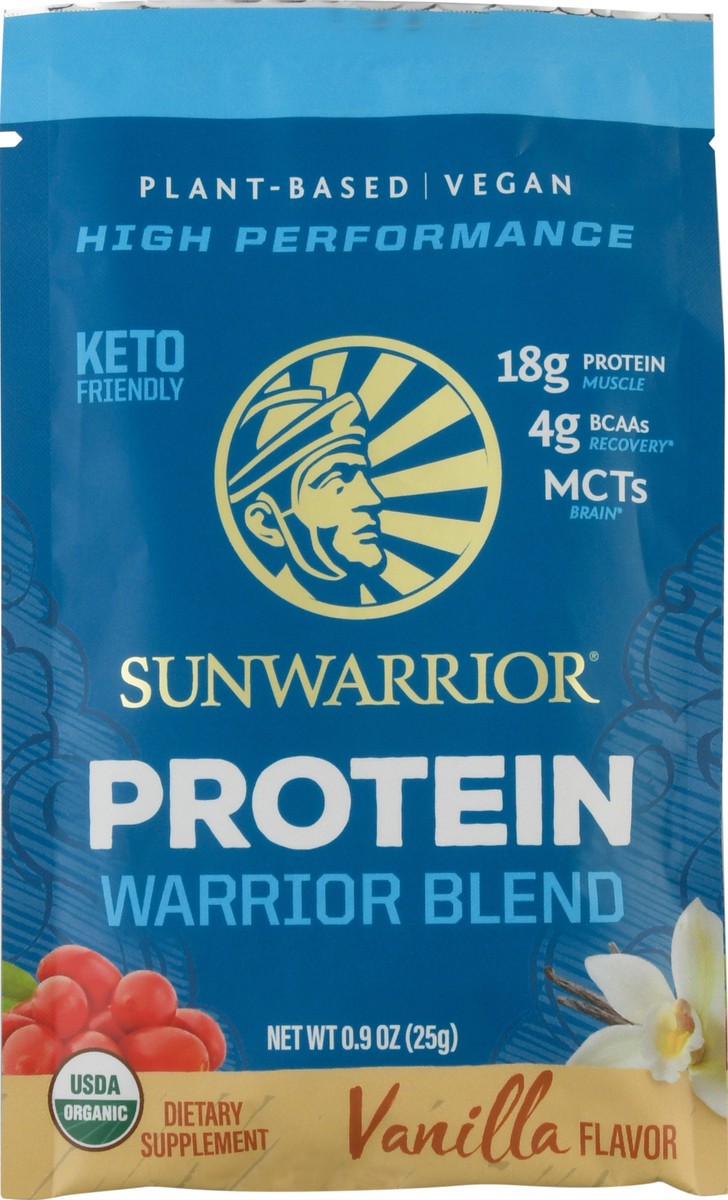 slide 3 of 14, Sunwarrior Vanilla Flavor Protein Warrior Blend 0.9 oz, 0.9 oz