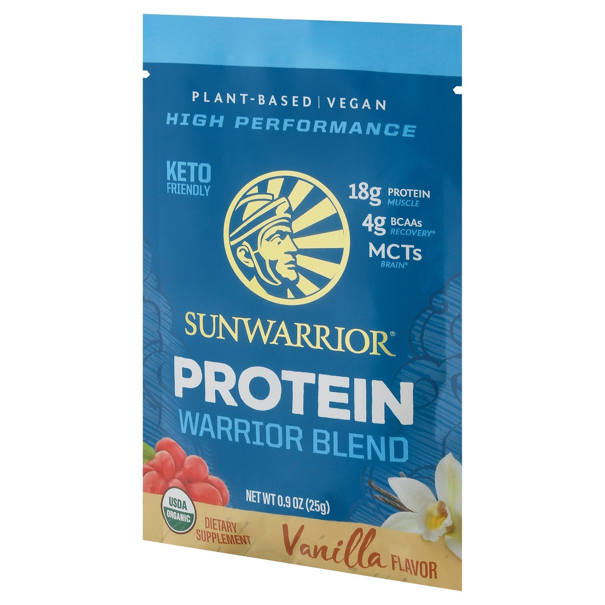 slide 14 of 14, Sunwarrior Vanilla Flavor Protein Warrior Blend 0.9 oz, 0.9 oz