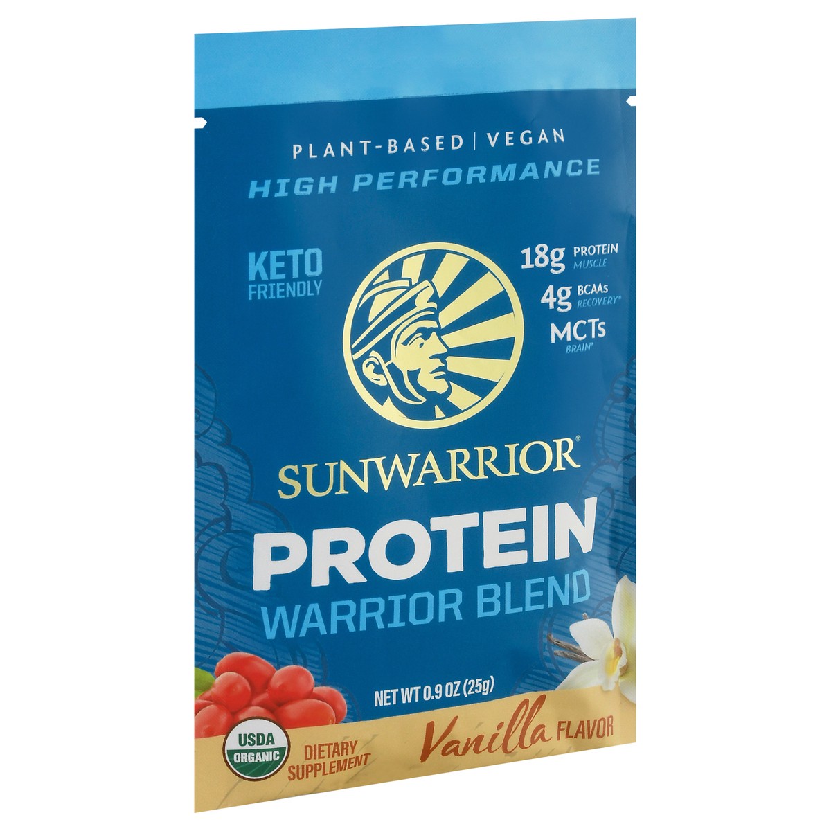 slide 8 of 14, Sunwarrior Vanilla Flavor Protein Warrior Blend 0.9 oz, 0.9 oz