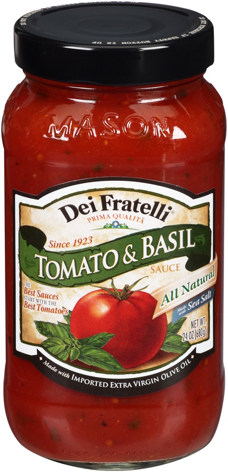 slide 1 of 1, Dei Fratelli Tomato & Basil Pasta Sauce, 24 oz