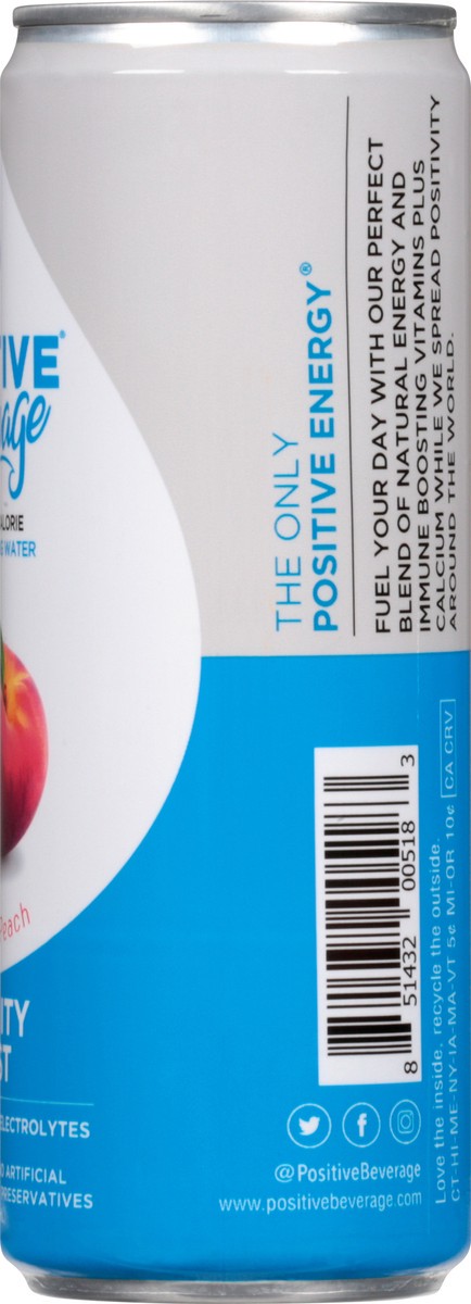 slide 2 of 9, Positive Beverage Sparkling Zero Calorie Immunity Boost Perfectly Peach Electrolyte Beverage - 12 fl oz, 12 fl oz