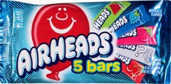 AirHeads Assorted Flavors Candy 5 - 0.55 oz Bars