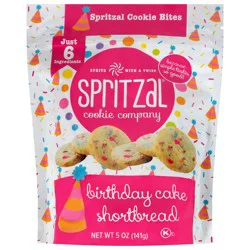 Spritzal Cookie Company Birthday Cake Shortbread Cookie Bites 5 oz
