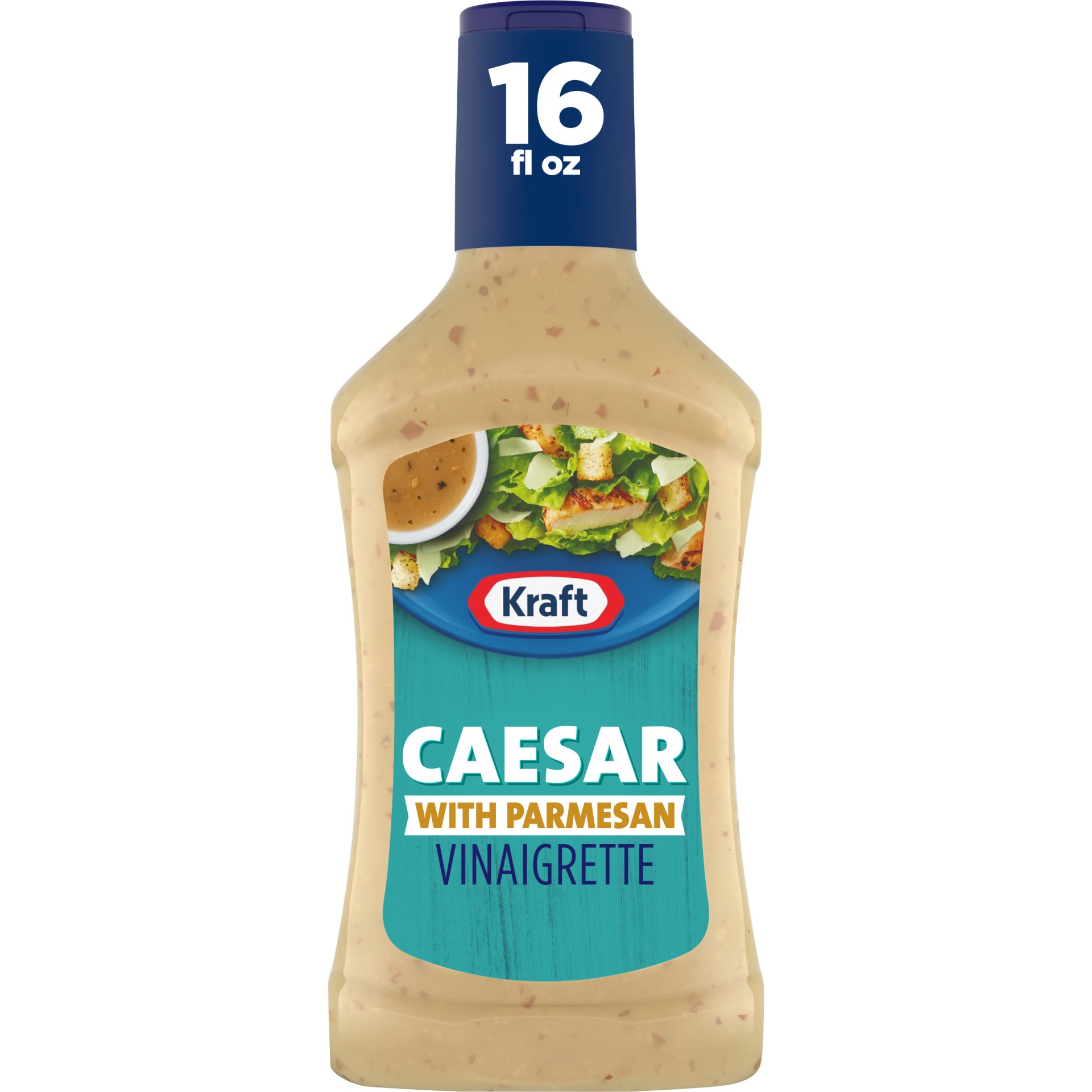 slide 1 of 7, Kraft Caesar Vinaigrette Salad Dressing with Parmesan Bottle, 16 fl oz